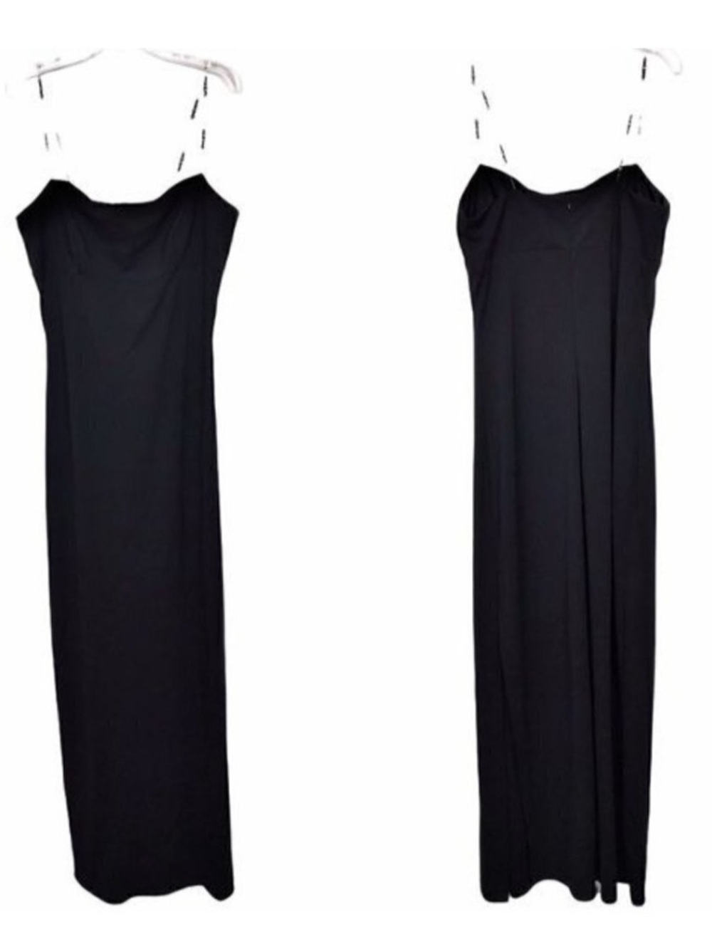 Allen B Black Evening Maxi Dress Size 10